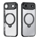 Dux Ducis AimoMag Mobildeksel med Magnetring og Stativ til iPhone 17 Air - Svart