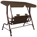 vidaXL Hengebenk brun 115x75x110 cm stoff