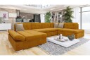 Zumar Sofa med Sjeselong og Divan 4 seter   Gul/Beige