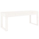 vidaXL Hagebenk hvit 110x38x45 cm heltre furu