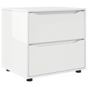 vidaXL Oppbevaringsskap 60 x 48 x 57 cm Konstruert tre Høyglanset hvit