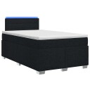 vidaXL Box Spring Seng med Madrass og LED Svart 120 x 200 cm Stoff