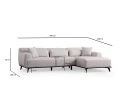 Jaguar 4 seters Sofa med Divan   Hvit