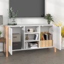 vidaXL Skjenk hvit 107x38x60 cm konstruert tre