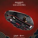 Lexip Assassin's Creed Shadows Kablet Mus med Tommelstikke og Keramiske Glidere Hvit/Rød/Svart/Gull