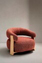 Kave Home   Granite lenestol i chenille   Brun