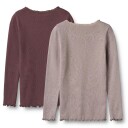Wheat 2 Rib T Shirt L/S Reese Purple fudge 110