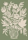 Botanical Vase Silhouette Plakat Plakat / 40x50cm