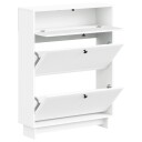 vidaXL Sko Skap EDE 78 x 24 x 103 cm Konstruert tre Hvit