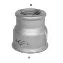 GF Galvanisert Overgangsmuffe 1 1/4" x 1" for Hydraulikk og Drenering