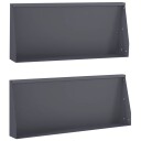 vidaXL Støttemur 2 stk. 100 x 12 x 30 cm Stål Antrasitt