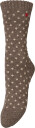 Becksöndergaard Dotted Wola Sock   Brown   ONE SIZE