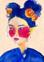 Asian Girl Plakat / 30x40cm
