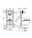 Grohe Solido 103847Sh00 Wc-Fikstur 113 cm, Hvit, Uten Spylekant