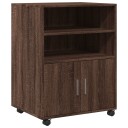  Rulleskap brun eik 60x48x81 cm konstruert tre