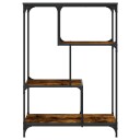  Bokhylle røkt eik 81x36x115 cm konstruert tre og jern
