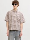 Jack & Jones Jorsavona Austin Shirt Ss Styd Ss26   Cream   XL