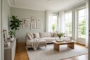 Menard Premium 5 seters venstrevendt L formet dyp sjeselongsofa i stoff   Beige
