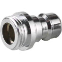 1/2" slangenippel med 3/4" nippel Krom