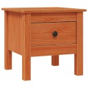 vidaXL Sidetabell med skuff VoksBrun 40 x 40 x 39 cm Massiv furu