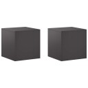 vidaXL Planteholder 2 pcs Svart 40 x 40 x 40 cm Stål