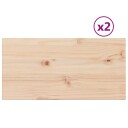  Bordplater 2 stk 70x35x2,5 cm rektangulær heltre furu 847426