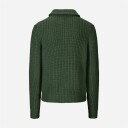 Full Zip Jacket Rib Wool-Cashmere Green