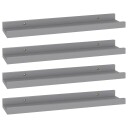 vidaXL Vegghyller 4 stk gr? 40x9x3 cm
