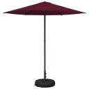 vidaXL Hageparasol med base 230 x 230 cm Polyester Rektangulær
