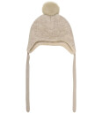 Huttelihut Sand Melange Bonnet Ull Alpaca Pompom 62 68