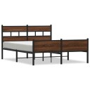  Sengeramme uten madrass brun eik 137x190 cm konstruert tre 8721158379320