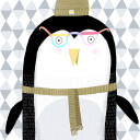 Cute Penguin With Wooly Hat By Artist Carla Daly NEW Plakat / 70x70cm