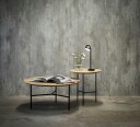 Mavis Tribeca Coffee Table 80 cm Soaped Rustic Oak/Black Legs