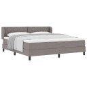  Boksen seng med madrass Taupe 180x200 cm Stoff