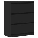 vidaXL Skjenk svart 60x35x76 cm konstruert tre