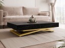 Avendi sofabord 120 cm - Gull, svart marmor