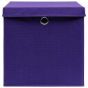 vidaXL Oppbevaringsbokser med deksler 10 stk 28x28x28 cm lilla