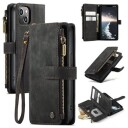 iPhone 14 Caseme C30 Multifunksjonell Lommebok-deksel Svart