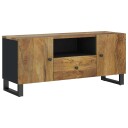  TV benk 105x33,5x46 cm heltre mango og konstruert tre
