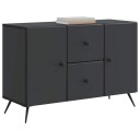  Serviesskap med skuff Svart 89 x 34,5 x 60 cm Konstruert tre