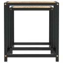 vidaXL Tebord 2 stk MDF svart og gul