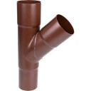 Plastmo grenrør Ø90x75mm 60° brun