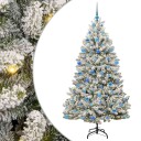  Kunstig juletre Grønn og hvit 180 cm PVC og metall