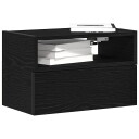 Veggmontert nattbord svart 45x26x28,5 cm 8721158574770