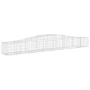 vidaXL Gabionkurver buede 5 stk 400x50x40/60 cm galvanisert jern