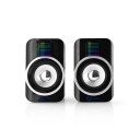 Pc-Høyttalere - Spillhøyttalere - 2.0 - Rgb-Lys - Usb-Dreven - 3,5 Mm Kontakt - 2x10 Watt Rms