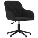 vidaXL Kontorstol Svart 56 x 61,5 x 72 cm Fløyel