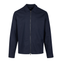 Meskar Overshirt Navy XXL Linen stretch zip overshirt