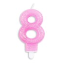 Kakelys Tall Glitter Rosa   Tallet 8