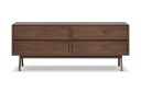 Jerup Kommode150x50 cm Massiv Valnøtt   Brun